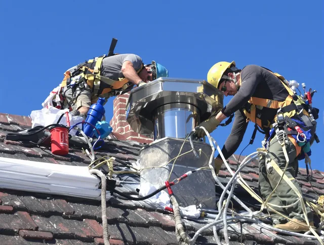 Protective chimney cap installed by Cromwell Chimney Sweep in Cromwell, CT