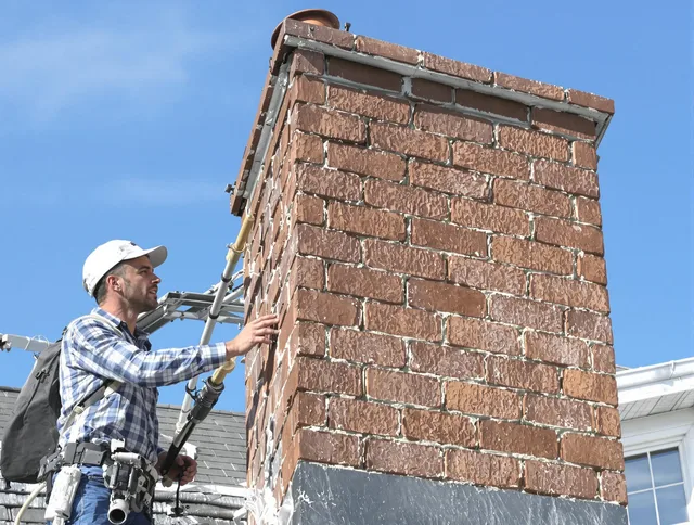 Brickwork for a chimney rebuild by Cromwell Chimney Sweep in Cromwell, CT