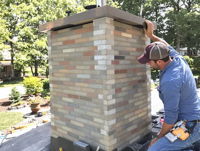 Cromwell Chimney Sweep completing a modern chimney remodel in Cromwell, CT