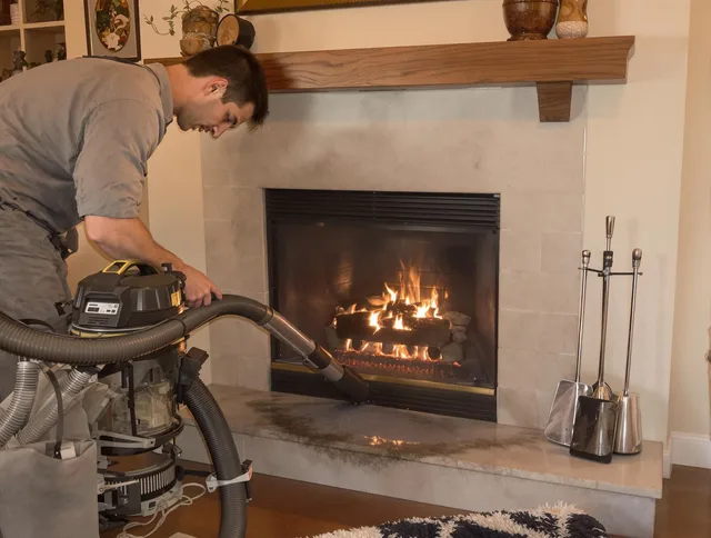 Routine fireplace upkeep by Cromwell Chimney Sweep in Cromwell, CT