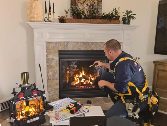 Safety-focused fireplace inspection by Cromwell Chimney Sweep in Cromwell, CT