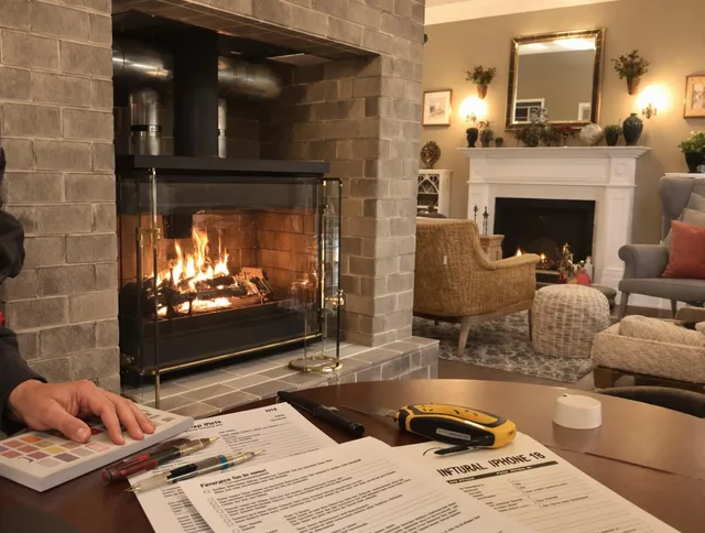 Cromwell Chimney Sweep verifying fireplace safety measures in Cromwell, CT