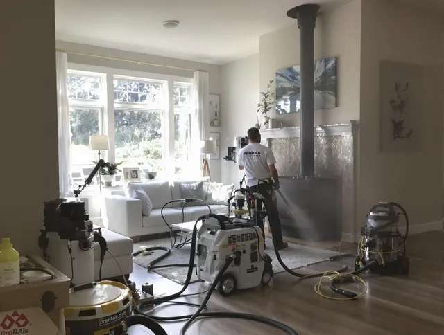 Soot removal service by Cromwell Chimney Sweep for a fireplace in Cromwell, CT